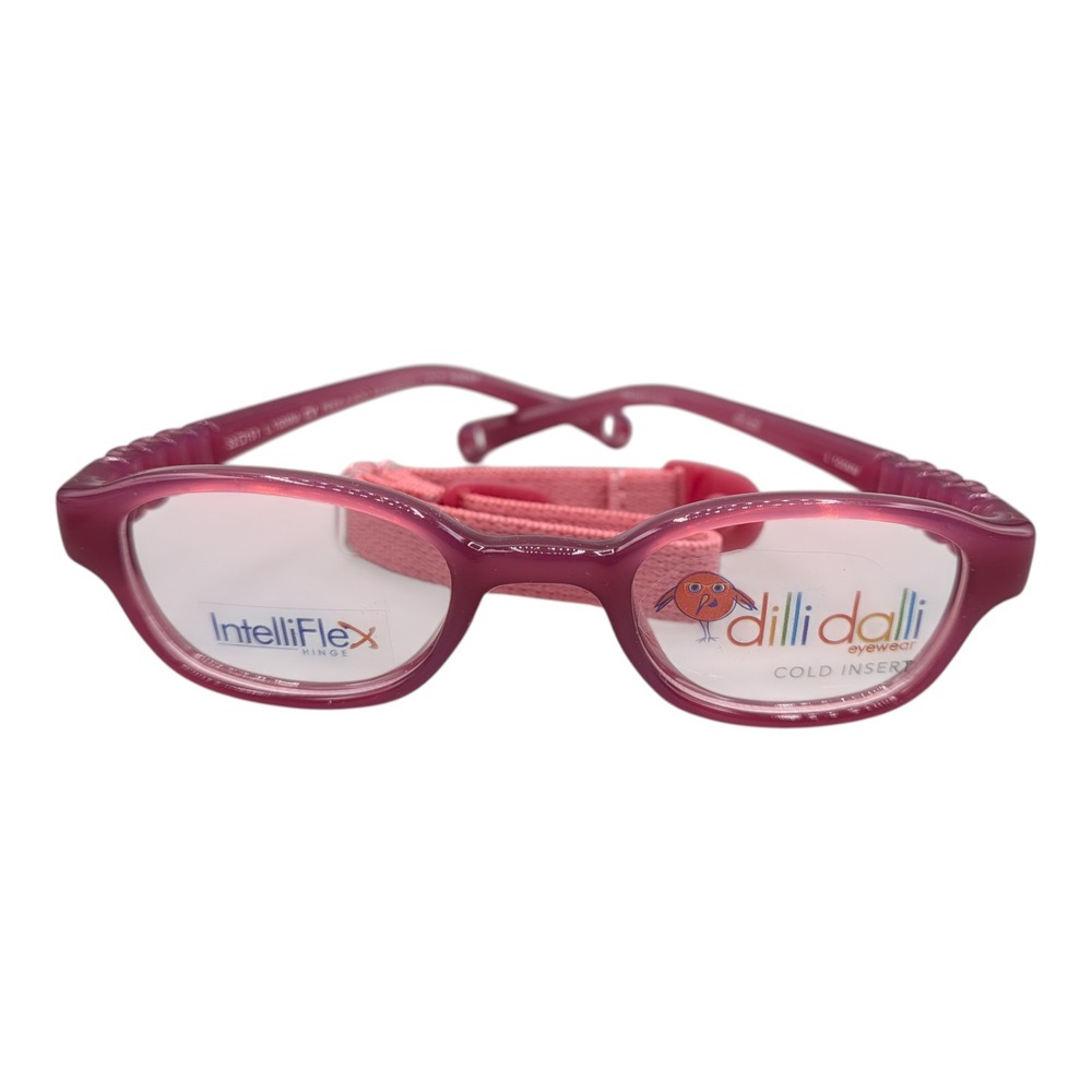 Dilli Dalli Peek-A-Boo Raspberry Kids Eyeglasses Frames‎ 32-15-100 IntelliFlex